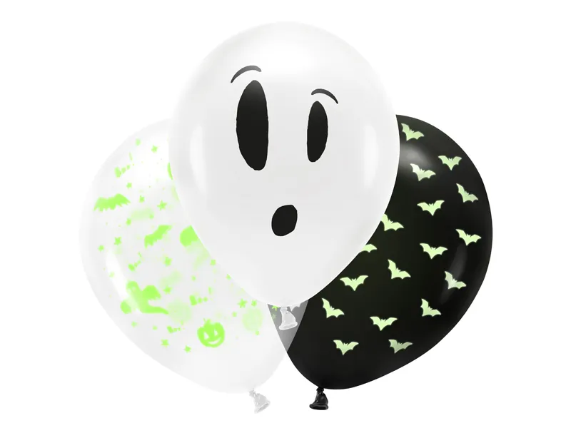 3 ballons halloween phosphorescent