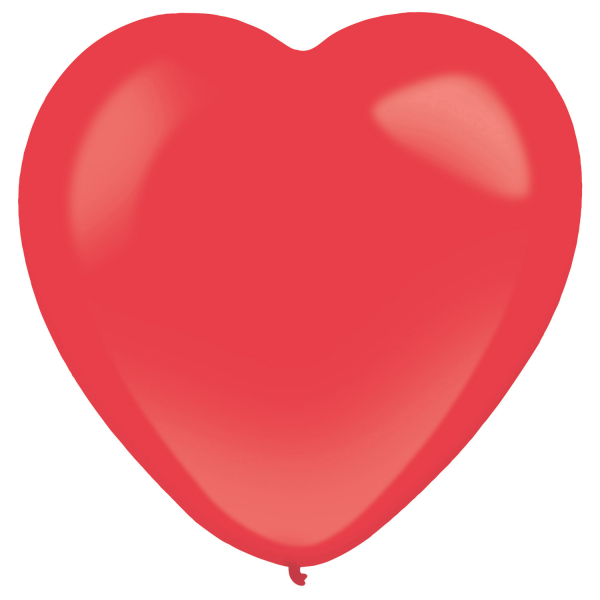 50 ballons latex coeur rouge 30 cm