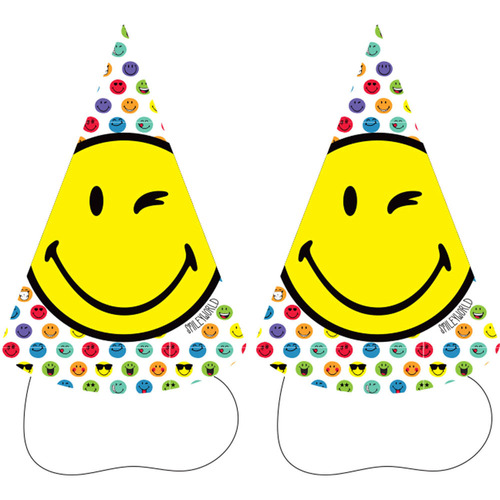8 chapeaux de fête Smiley