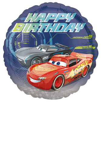 Ballon Cars Happy Birthday aluminium