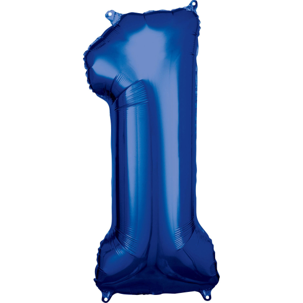 Ballon Chiffre 1 Bleu 83 cm