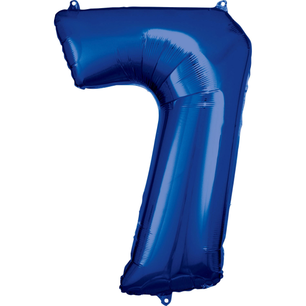 Ballon Chiffre 7 Bleu 83 cm