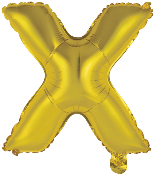 Ballon Lettre X 39,5x40 cm Doré