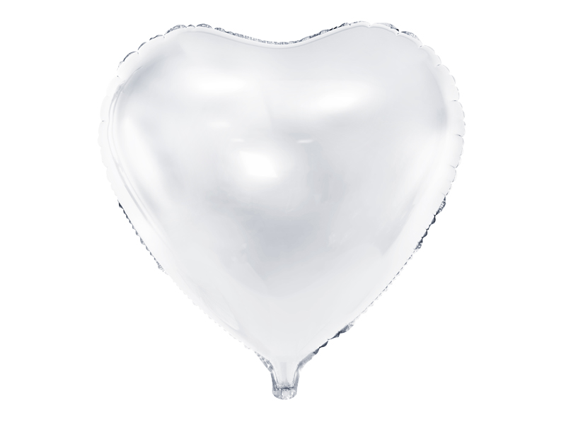 Ballon Mylar Cœur blanc 45 cm