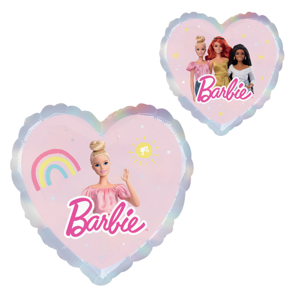 Ballon hélium Barbie coeur