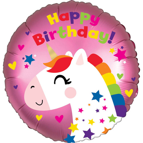 Ballon hélium Licorne Happy Birthday