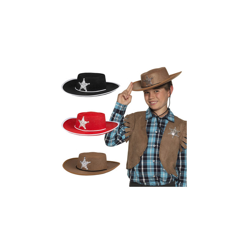 Chapeau cowboy enfant coloris divers