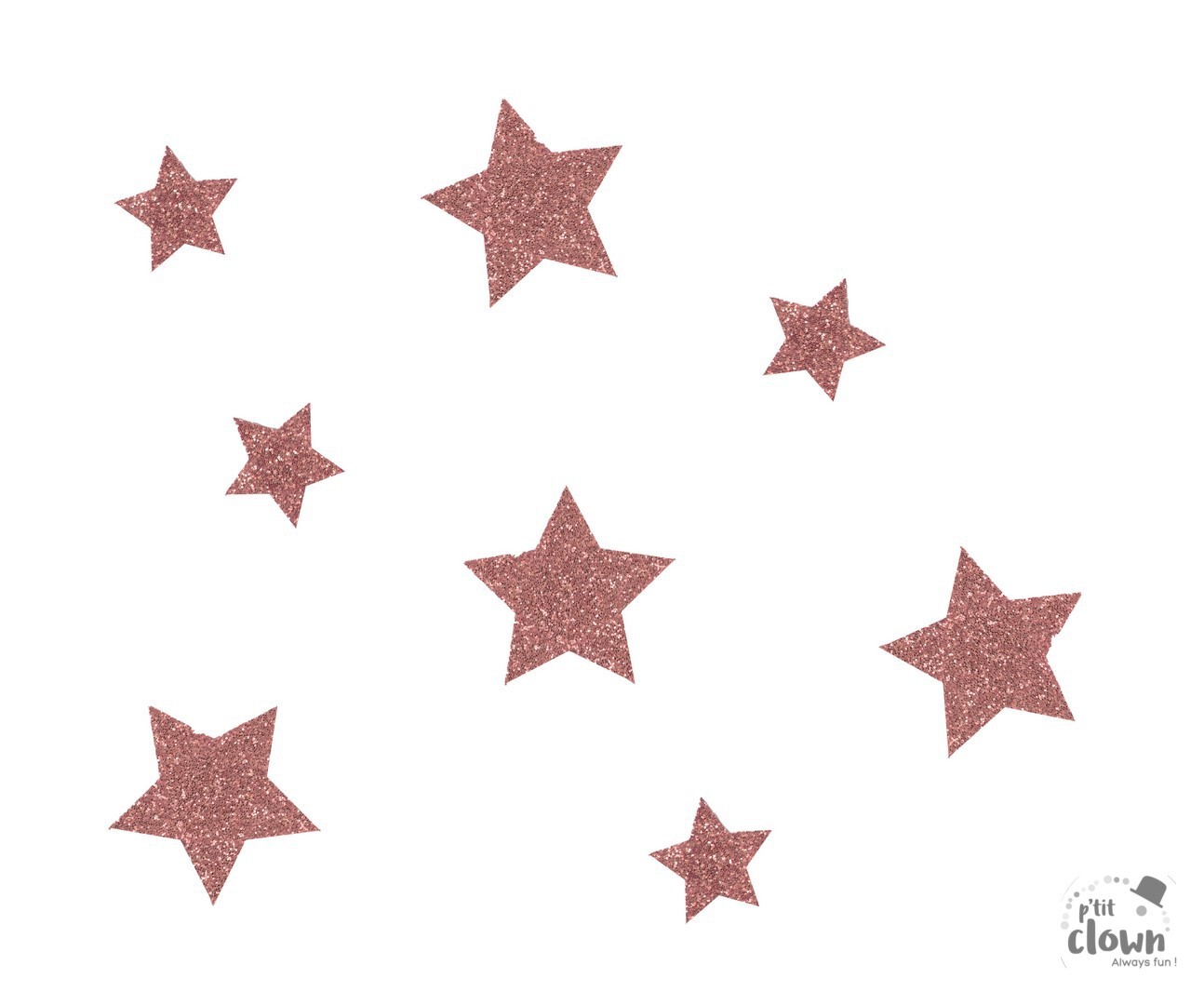 Confetti étoiles roses