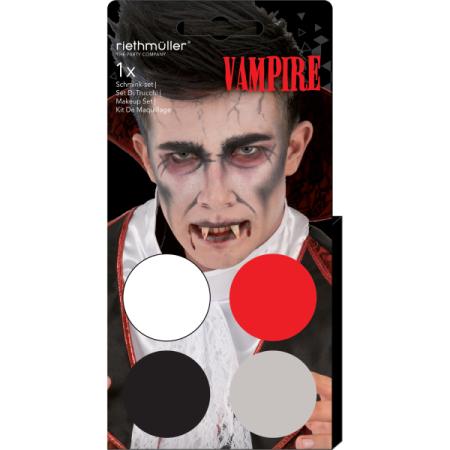 Kit de maquillage Halloween 4 couleurs visage 3,5gr avec 1 pinceau Dracula