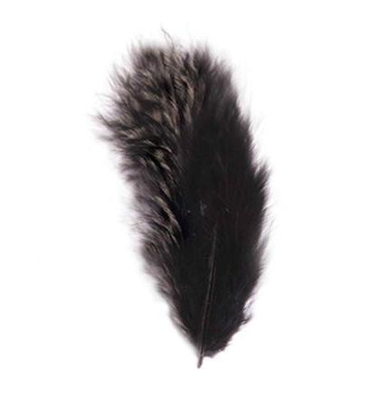 Pochette de plumes noires 5-10 cm