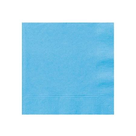 Lot de 50 serviettes 2 plis bleu pastel 38 x 38