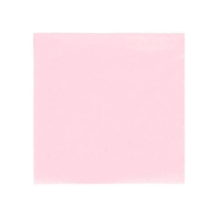 Lot de 50 serviettes 2 plis rose pastel 38 x 38