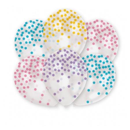 Ballons confettis pastels
