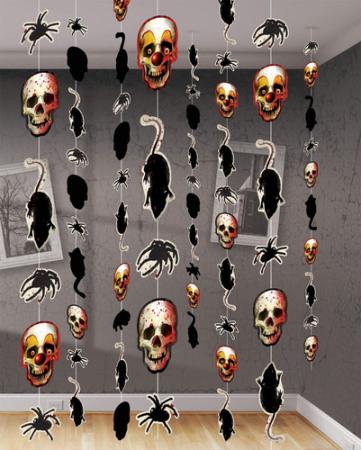 8 Suspensions avec silhouettes thème Halloween