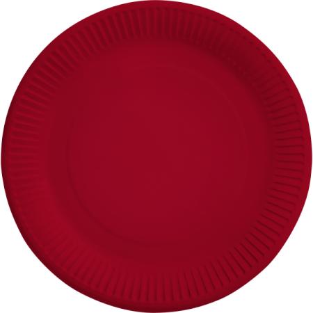 assiettes en carton rouge