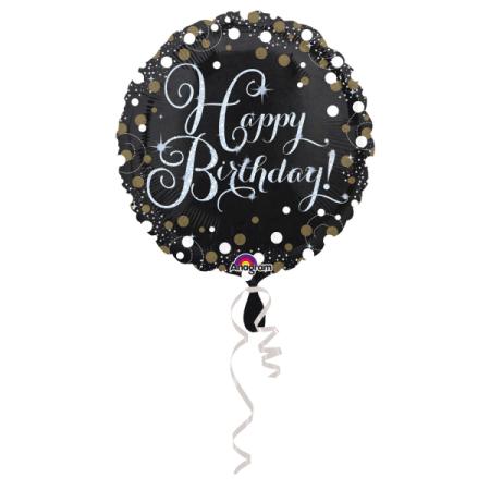 Ballon Happy Birthday Sparkling rond 43 cm