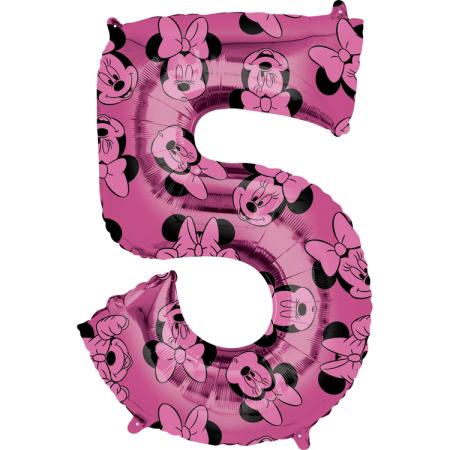 Ballon chiffre 5 Minnie