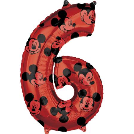 Ballon chiffre 6 Mickey