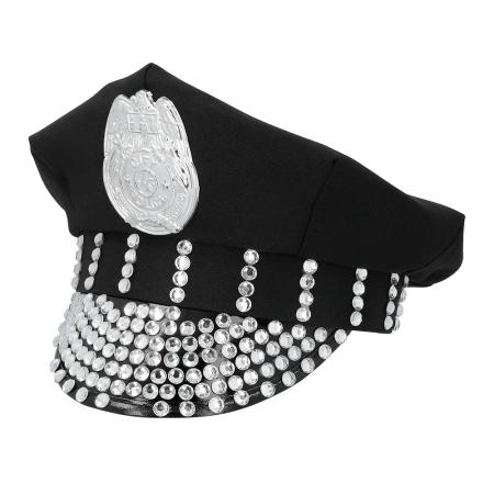 chapeau police scintillant