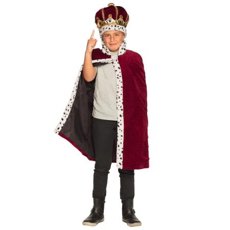 Set Royal pour enfant (chapeau et manteau du roi 90 cm)
