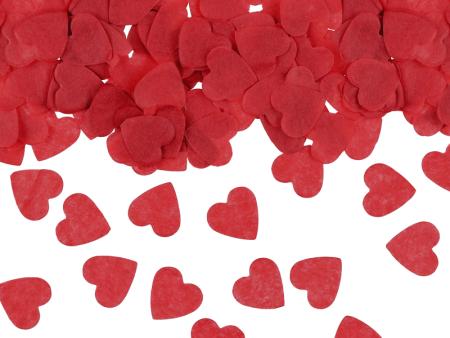 Sachet de confettis cœurs Rouge 1,6 x 1,6 cm