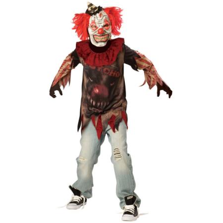Déguisement Soirée Halloween Clown terrifiant pour adolescent taille 14/16ans