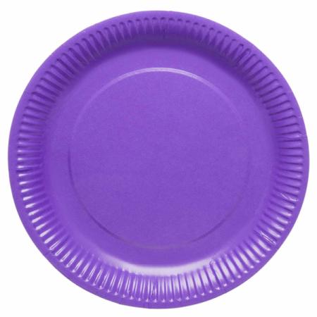 8 assiettes couleur violet