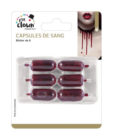 6 capsules de faux sang