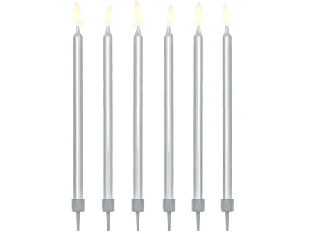 12 bougies argentées