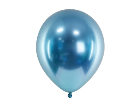 50 ballons bleu glossy