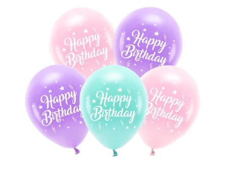 6 ballons happy birthday