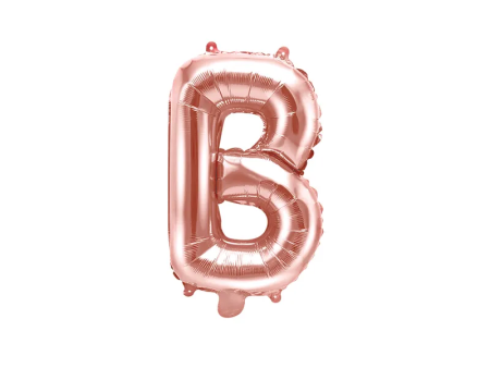 Ballon aluminium Lettre B or rosé
