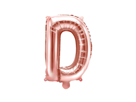 Ballon aluminium Lettre D or rosé