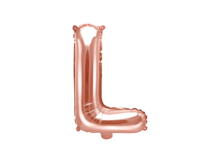 Ballon aluminium Lettre L or rosé