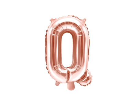 Ballon aluminium Lettre Q or rosé