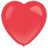 50 ballons latex coeur rouge 30 cm