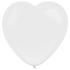 50 ballons latex coeur blanc 30 cm
