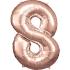 Ballon Chiffre 8 Rose gold 83 cm