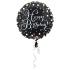 Ballon hélium Happy Birthday noir et doré