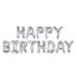Guirlande Ballons Lettres Happy Birthday Argent