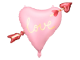 Ballon Mylar Cœur Love avec flèche