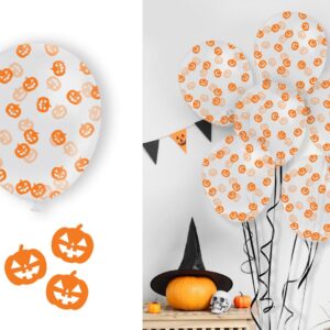 1 ballons confettis citrouille