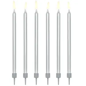 12 Bougies Anniversaire Argentees SCD 1 018ME