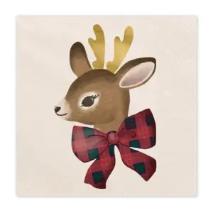 12 serviettes cerf SP33 108
