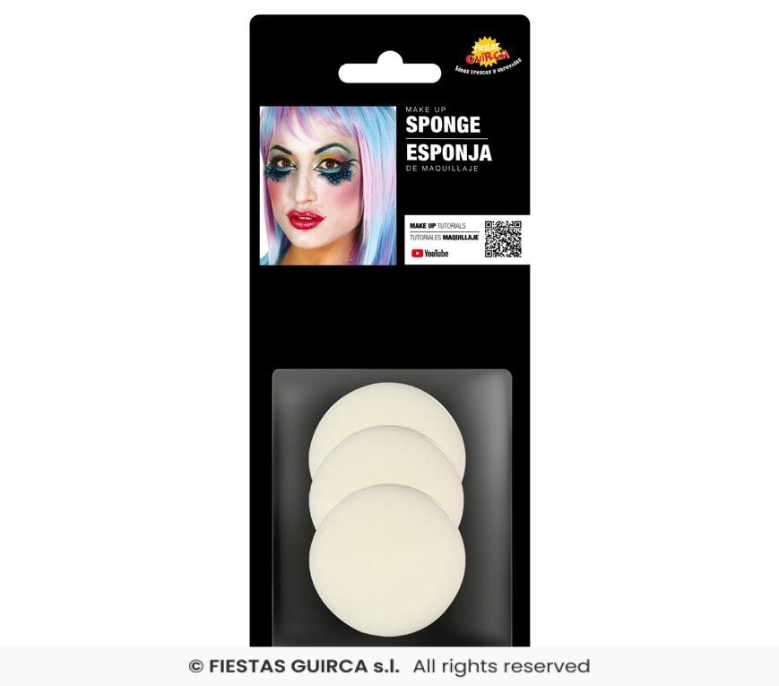 2 éponges circulaires pour maquillage