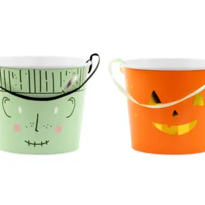 2 Seaux a bonbons d Halloween 13 5 cm WD1