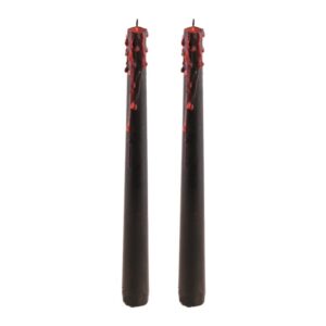 2 bougies flambeaux sang