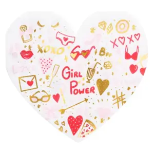 20 Serviettes Coeur rouge 1