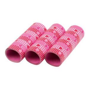 rouleaux serpentin love rose et rouge