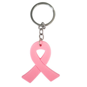 5 porte cles ruban rose